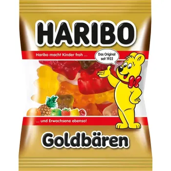 Preview: Haribo Goldbären Minis, je 9,8g, 100 Minibeutel, in Dose